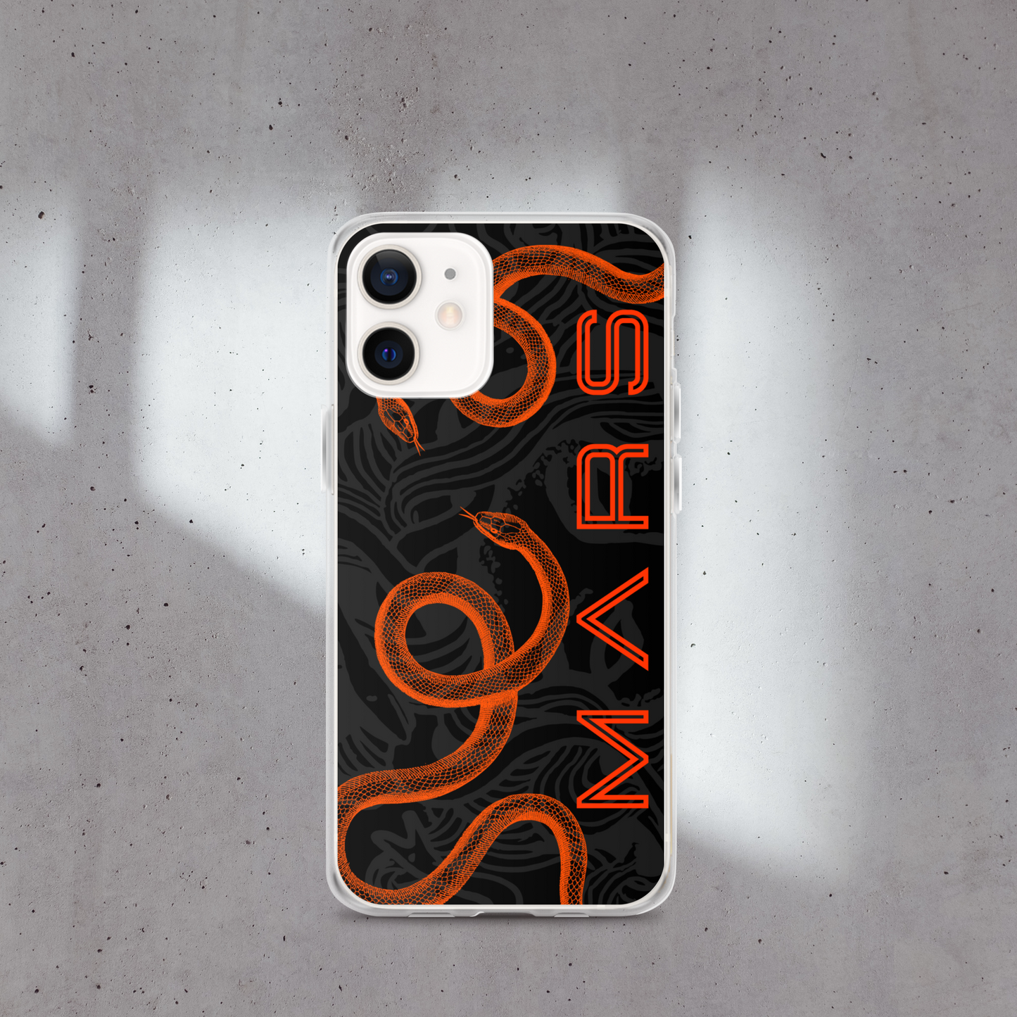 SNAKE MARS IPHONE CASE existe en 4 couleurs : orange, gris, noir ou blanc. iPhone 13 - iPhone 13 mini - iPhone 12 Pro Max - iPhone 12 Pro - iPhone 12 - iPhone 12 mini - iPhone 11 Pro Max - iPhone 11 Pro - iPhone 11 - iPhone XR - iPhone SE* - iPhone XS Max - iPhone X/XS - iPhone 7 Plus/8 Plus - iPhone 7/8 *La coque SE correspond au modèle d'iPhone SE de 2020. Coque iPhone serpent / orange fluo / coque serpent / snake case / snake iPhone case.