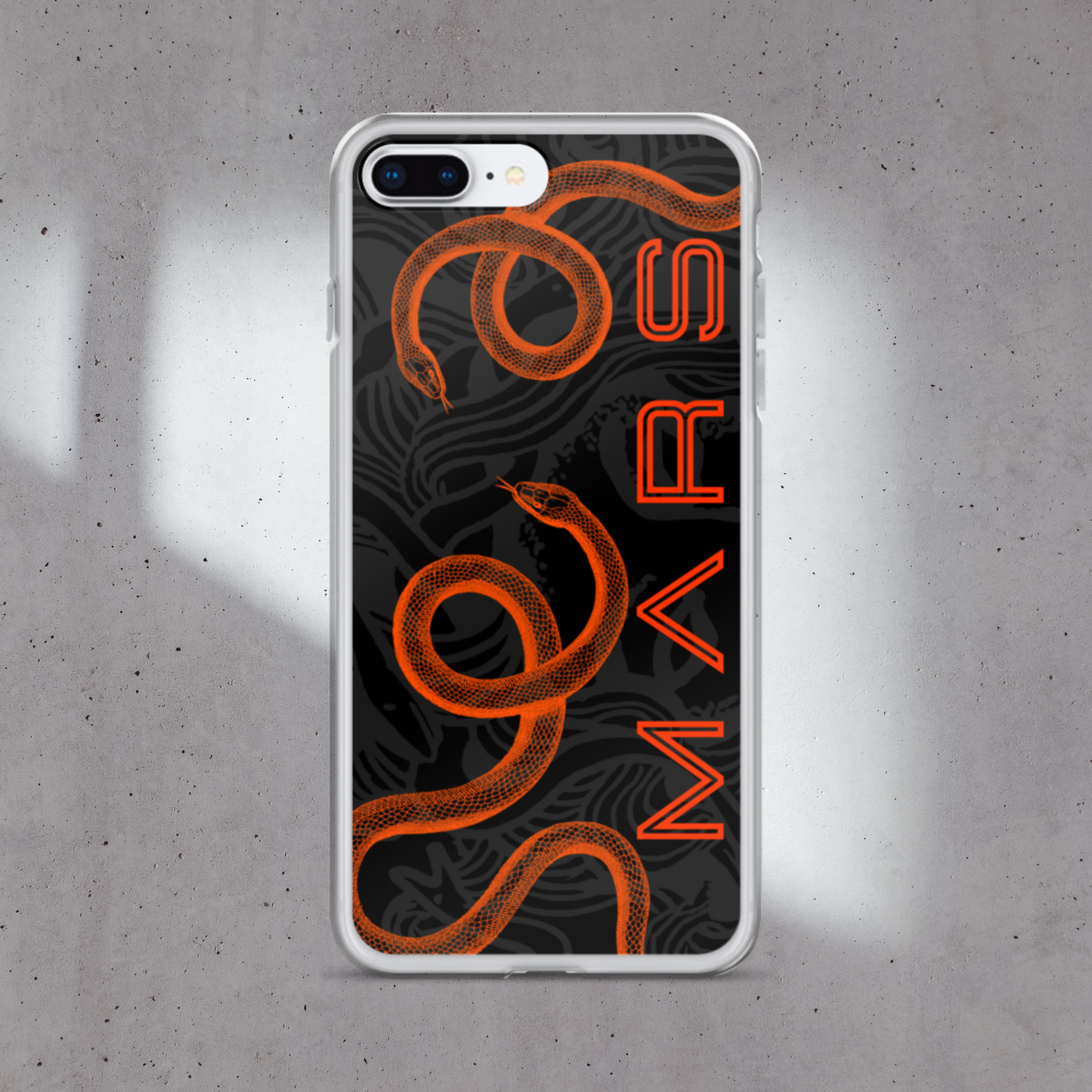 SNAKE MARS IPHONE CASE existe en 4 couleurs : orange, gris, noir ou blanc. iPhone 13 - iPhone 13 mini - iPhone 12 Pro Max - iPhone 12 Pro - iPhone 12 - iPhone 12 mini - iPhone 11 Pro Max - iPhone 11 Pro - iPhone 11 - iPhone XR - iPhone SE* - iPhone XS Max - iPhone X/XS - iPhone 7 Plus/8 Plus - iPhone 7/8 *La coque SE correspond au modèle d'iPhone SE de 2020. Coque iPhone serpent / orange fluo / coque serpent / snake case / snake iPhone case.