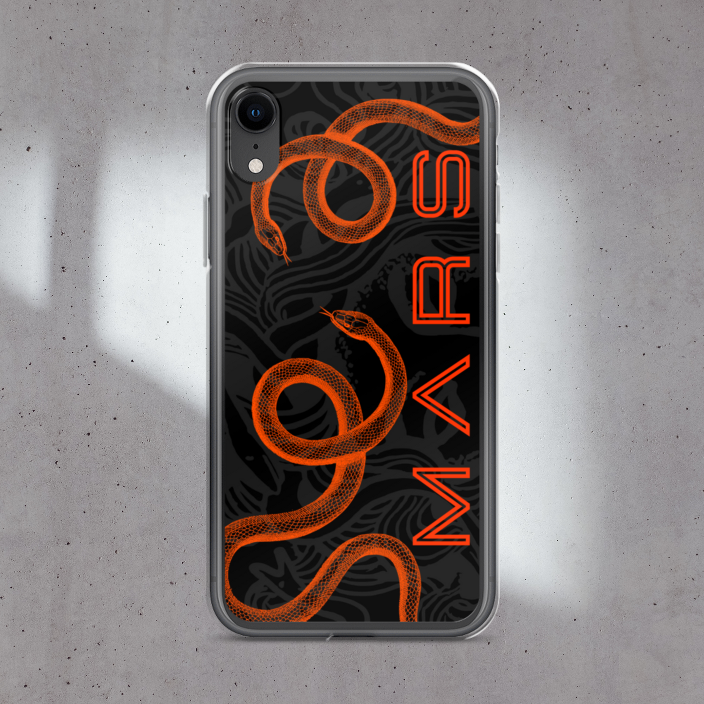 SNAKE MARS IPHONE CASE existe en 4 couleurs : orange, gris, noir ou blanc. iPhone 13 - iPhone 13 mini - iPhone 12 Pro Max - iPhone 12 Pro - iPhone 12 - iPhone 12 mini - iPhone 11 Pro Max - iPhone 11 Pro - iPhone 11 - iPhone XR - iPhone SE* - iPhone XS Max - iPhone X/XS - iPhone 7 Plus/8 Plus - iPhone 7/8 *La coque SE correspond au modèle d'iPhone SE de 2020. Coque iPhone serpent / orange fluo / coque serpent / snake case / snake iPhone case.