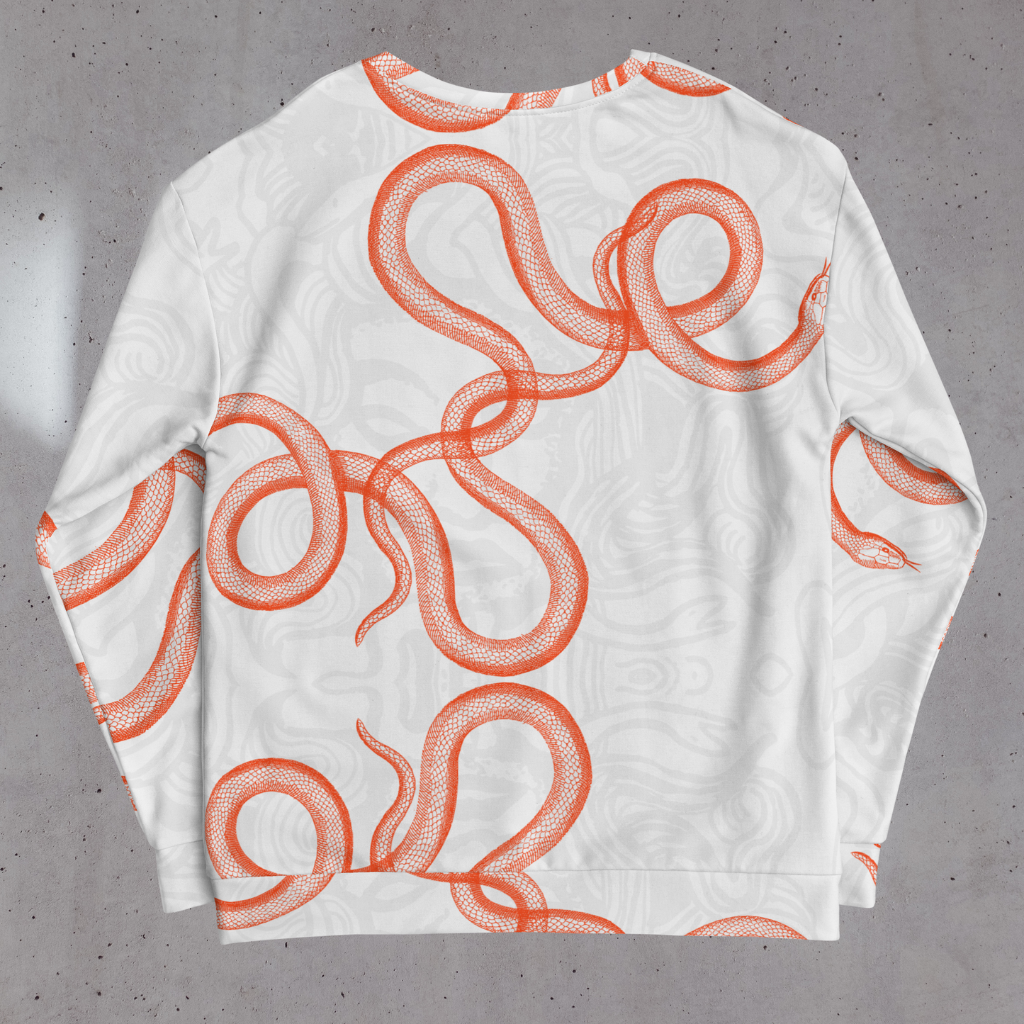 Snake Mars Sweat : un sweat blanc streetwear doux et léger, chaud et confortable, design serpent. MORE on www.orangemarsofficial.com / ORANGE MARS OFFICIAL