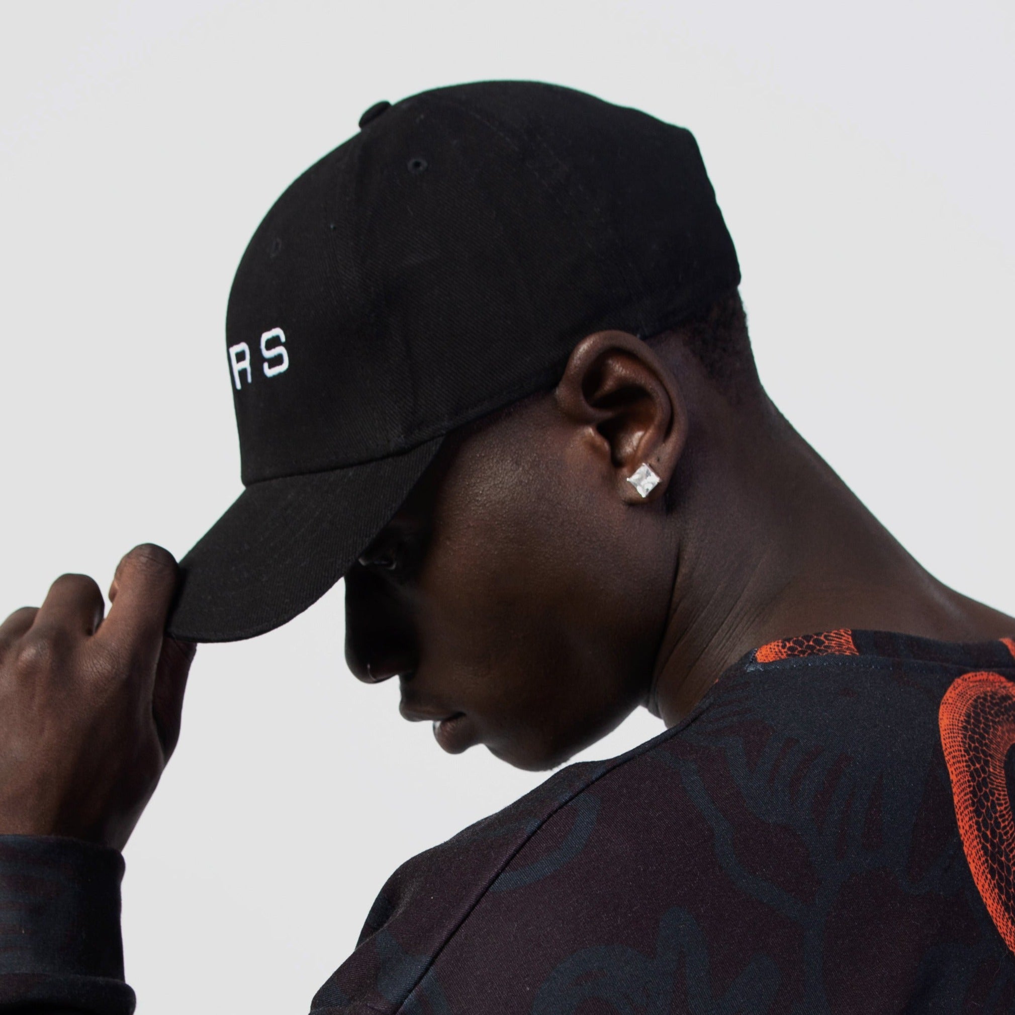 BLACK MARS CAP CASQUETTE NOIRE STREETWEAR SHOP ONLINE ORANGE